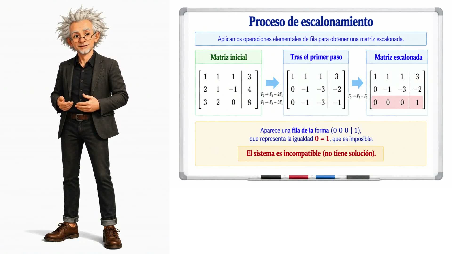 Gauss en sistemas incompatibles
