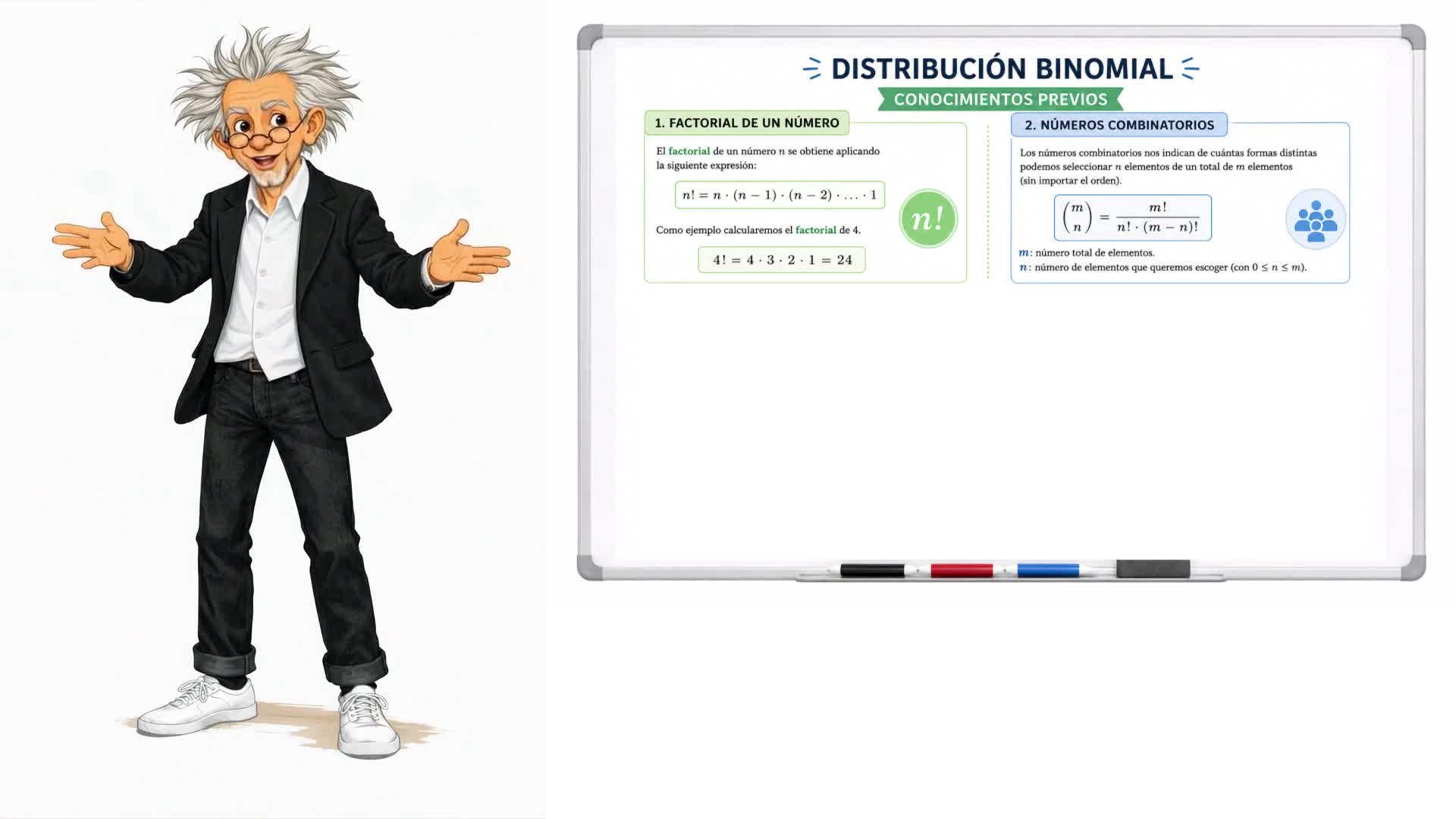 Conocimientos previos para la distribución binomial