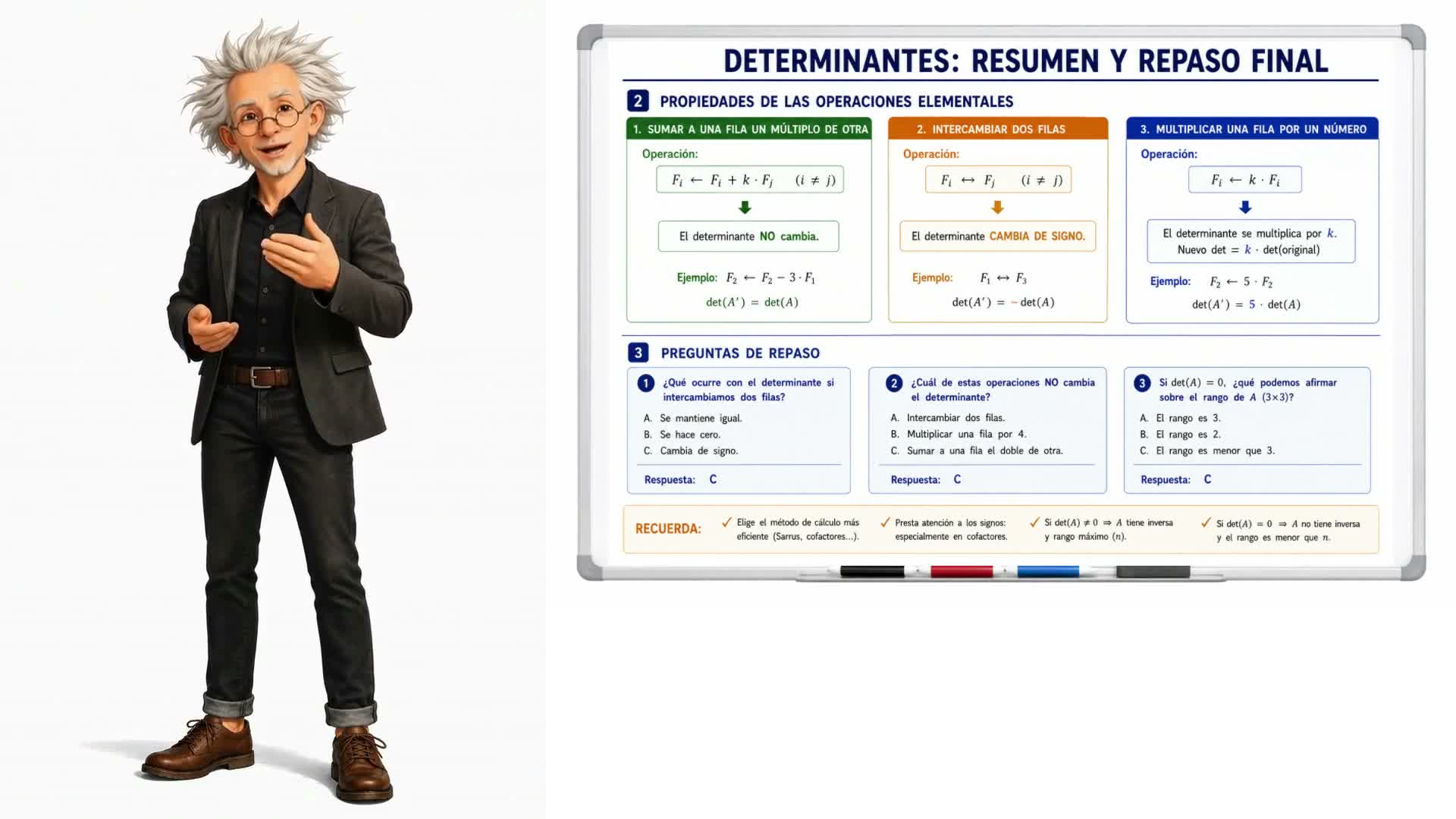 Resumen y repaso final: determinantes