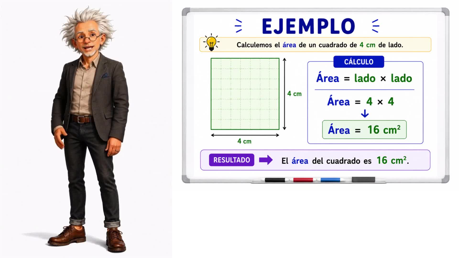 Área del cuadrado