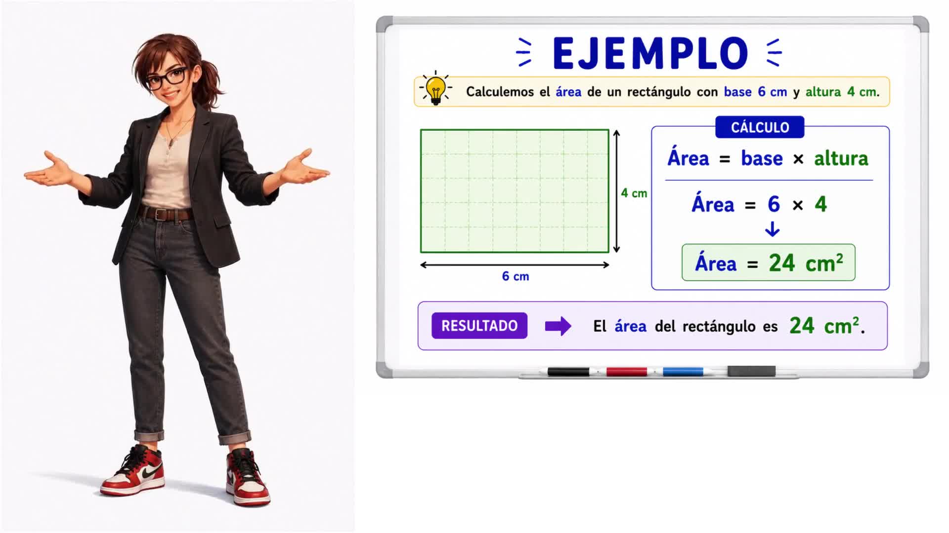 Área del rectángulo