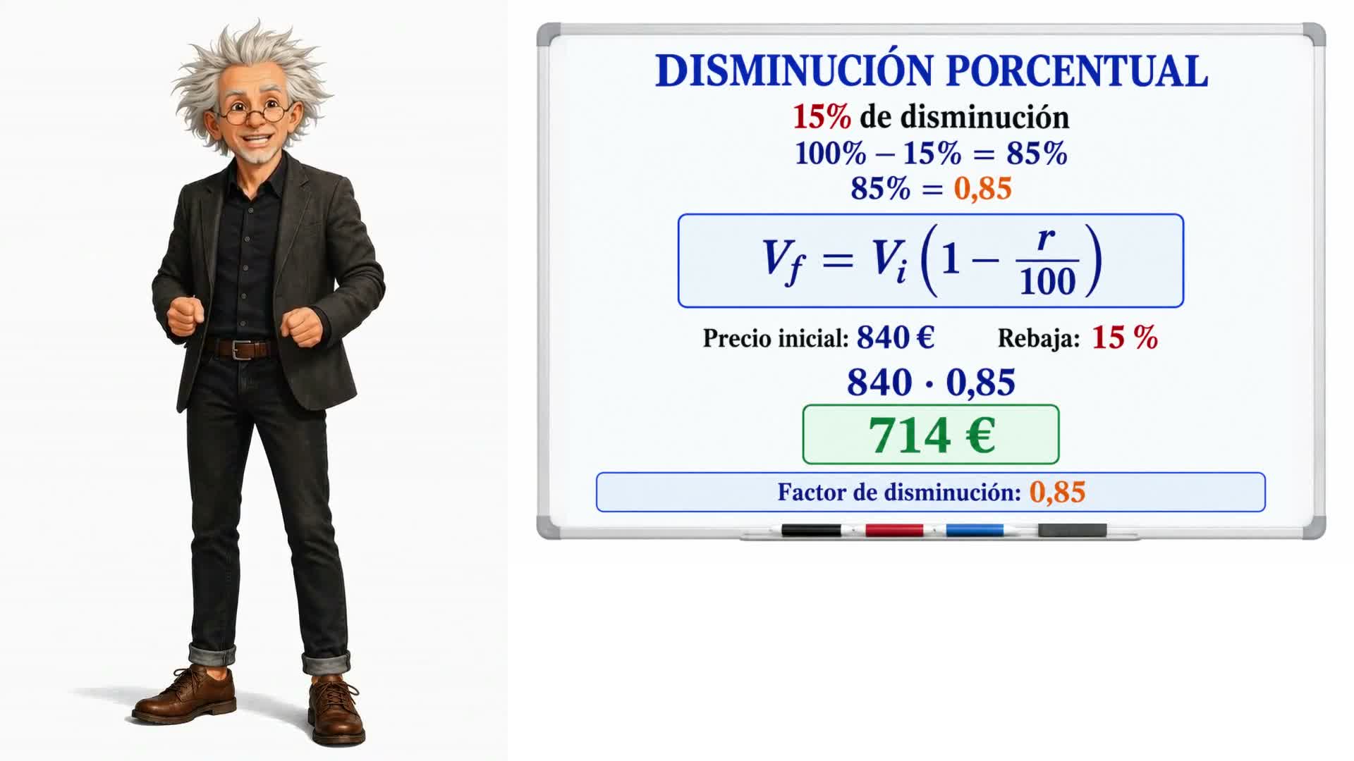 Aumentos y disminuciones porcentuales