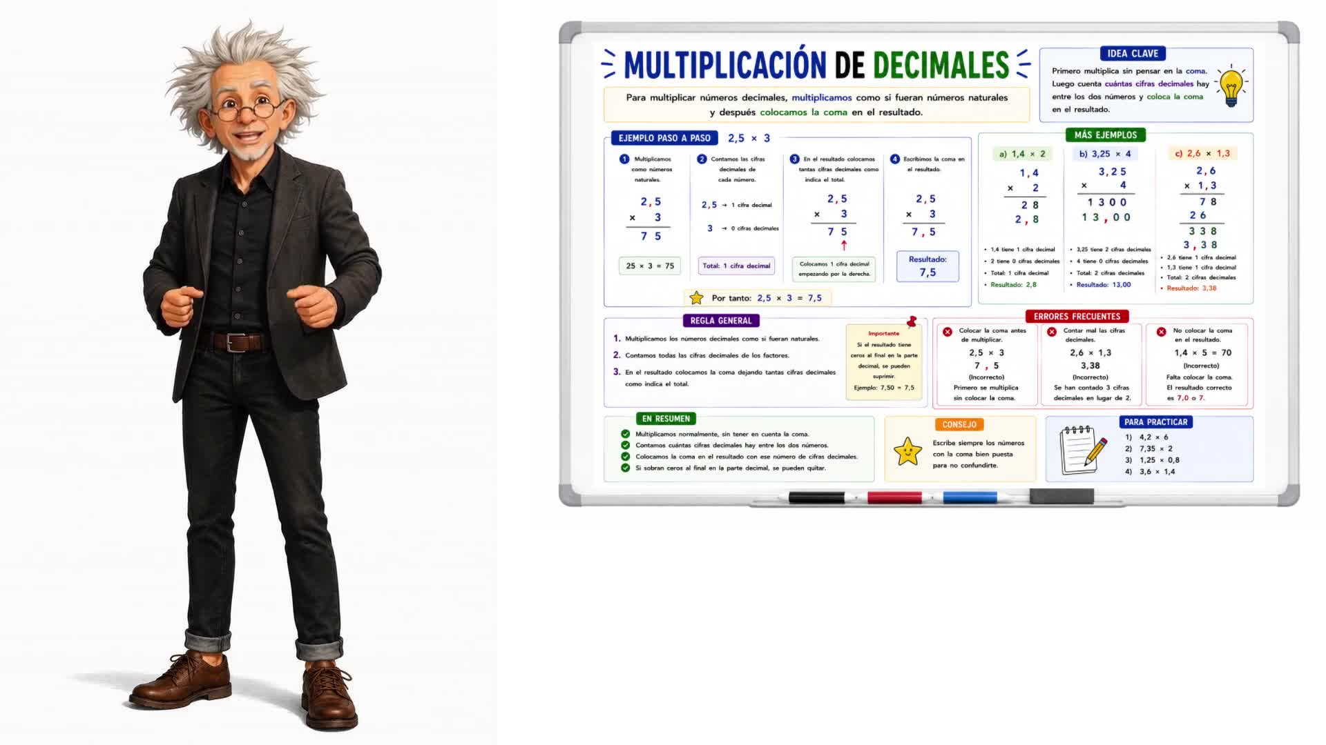 Multiplicación de decimales
