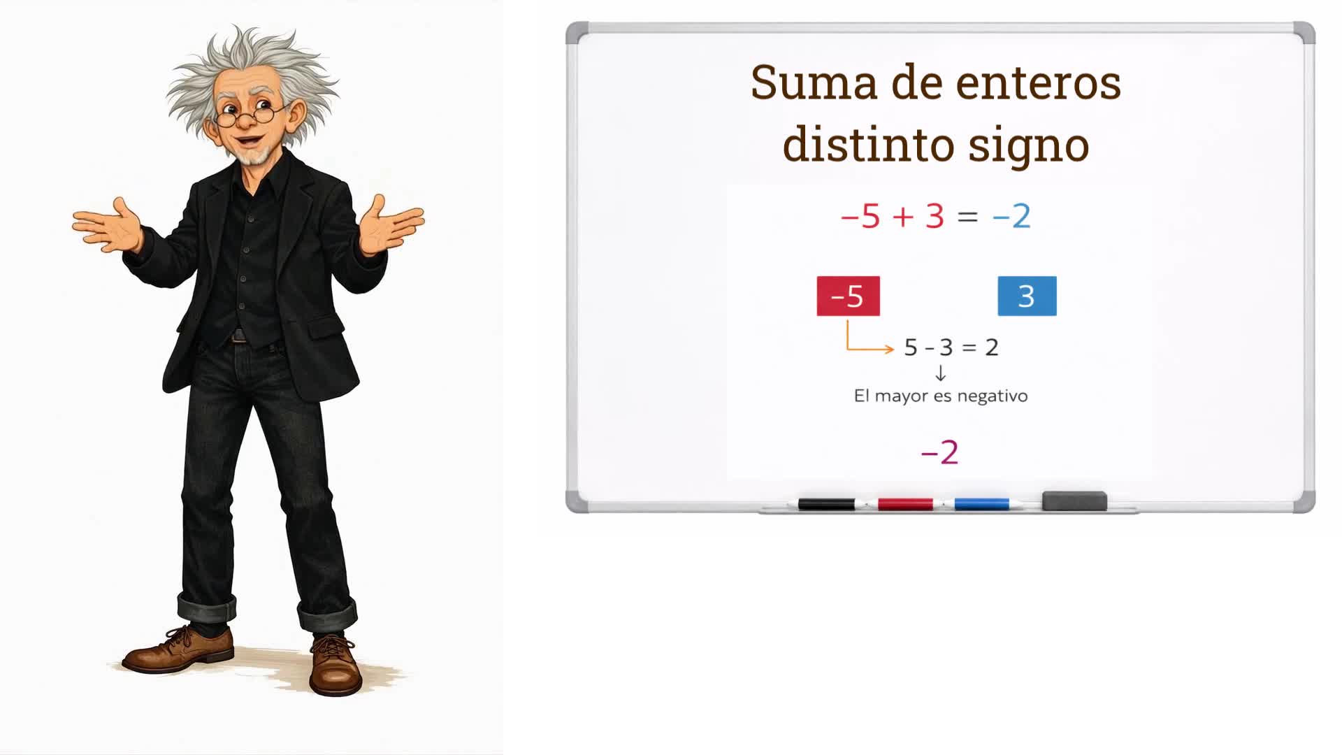 Suma de enteros (distinto signo)