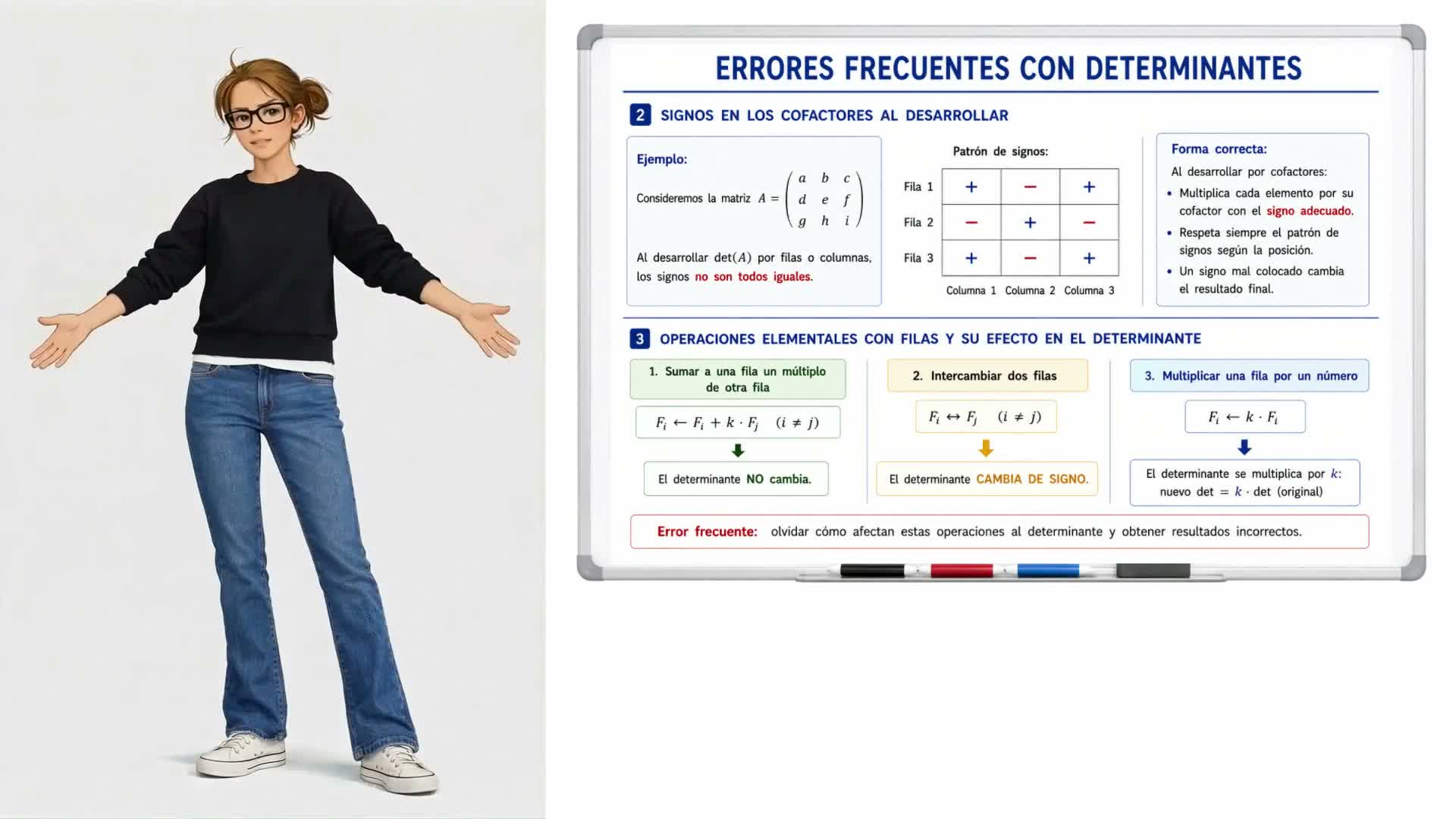 Errores frecuentes con determinantes