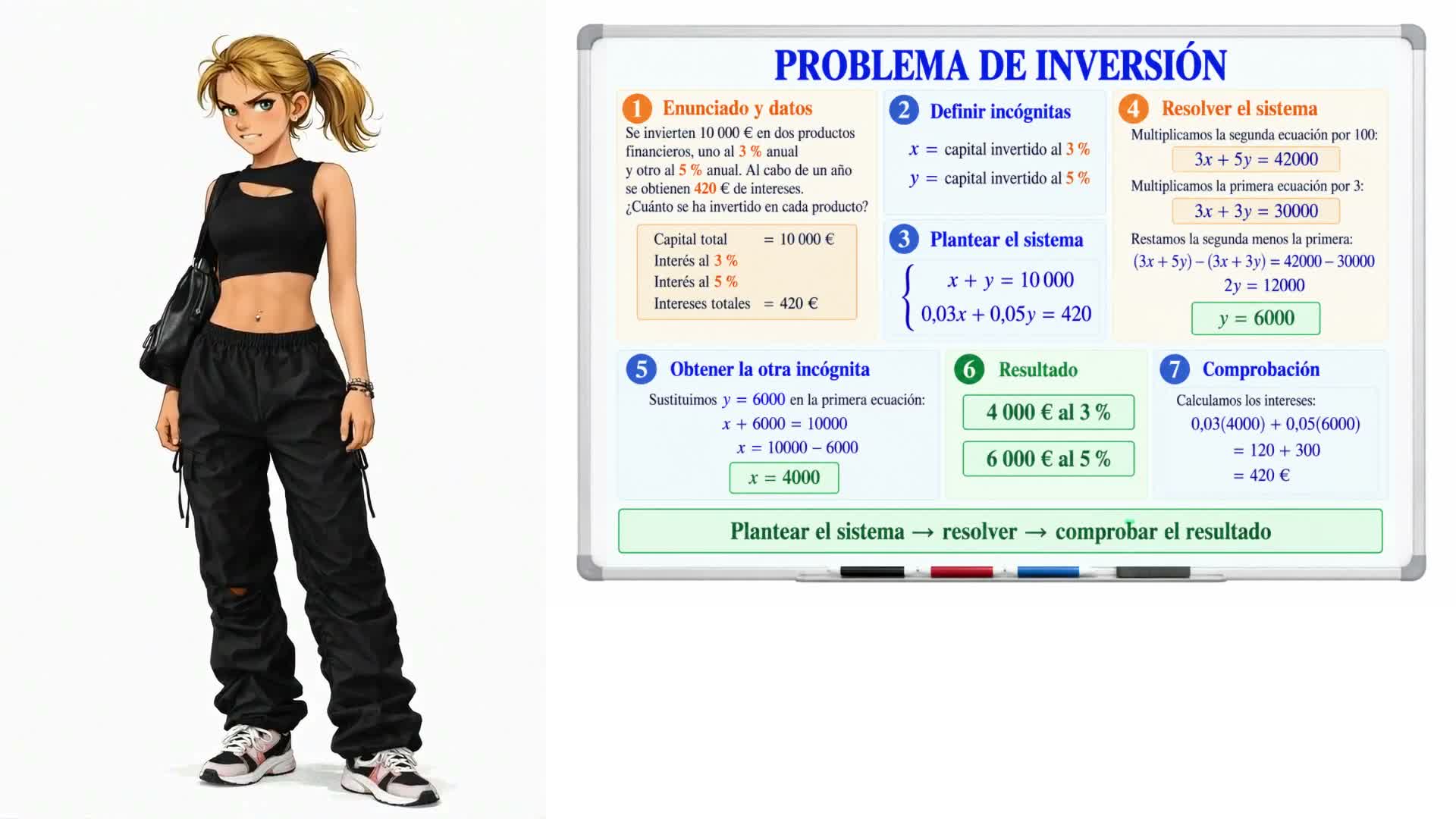 Problemas mediante sistemas de ecuaciones