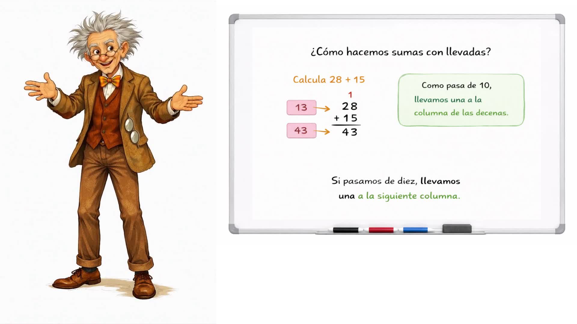 ¿Cómo hacemos sumas con llevadas?