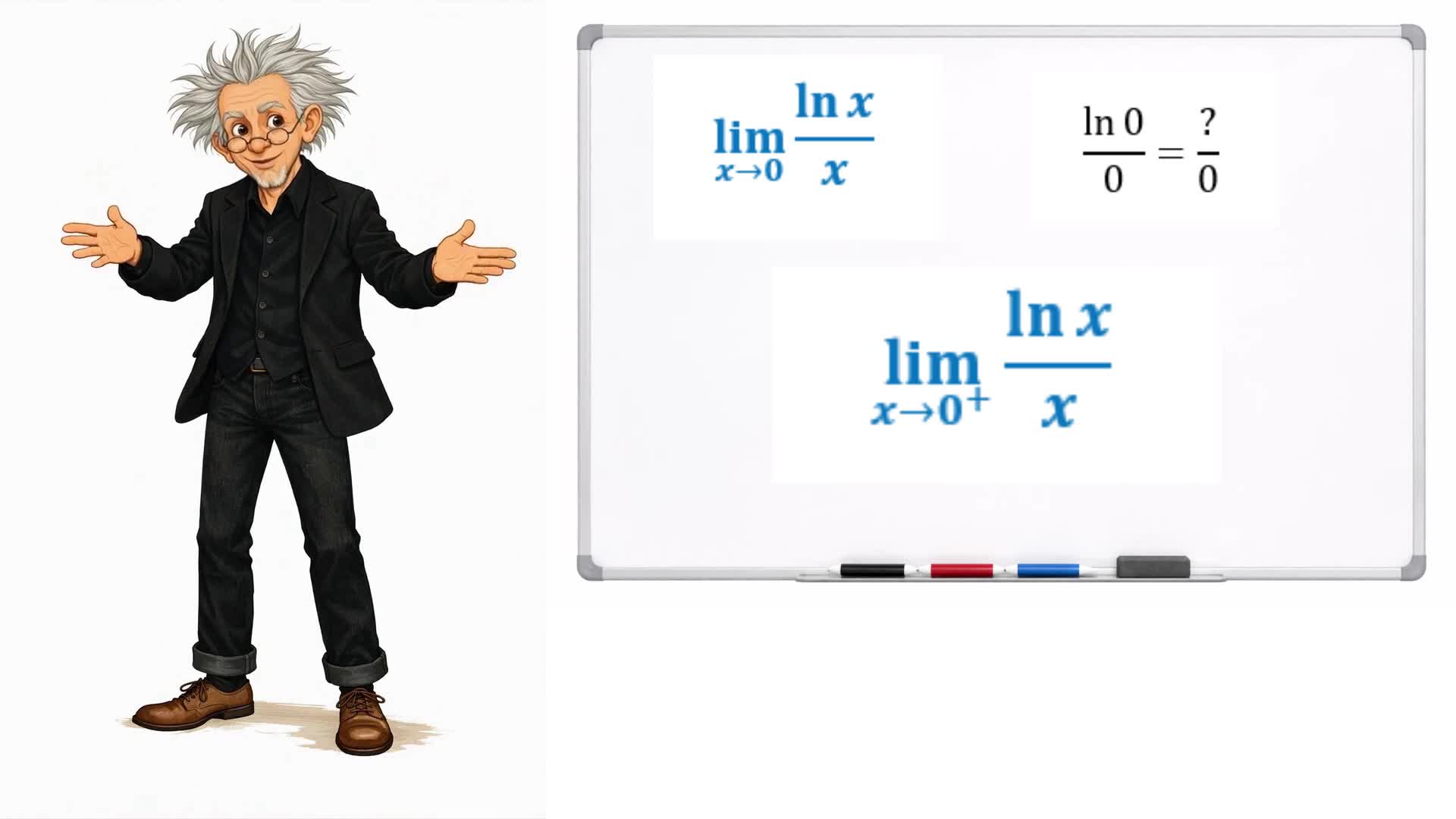 Límite de una función logarítmica x tiende a cero