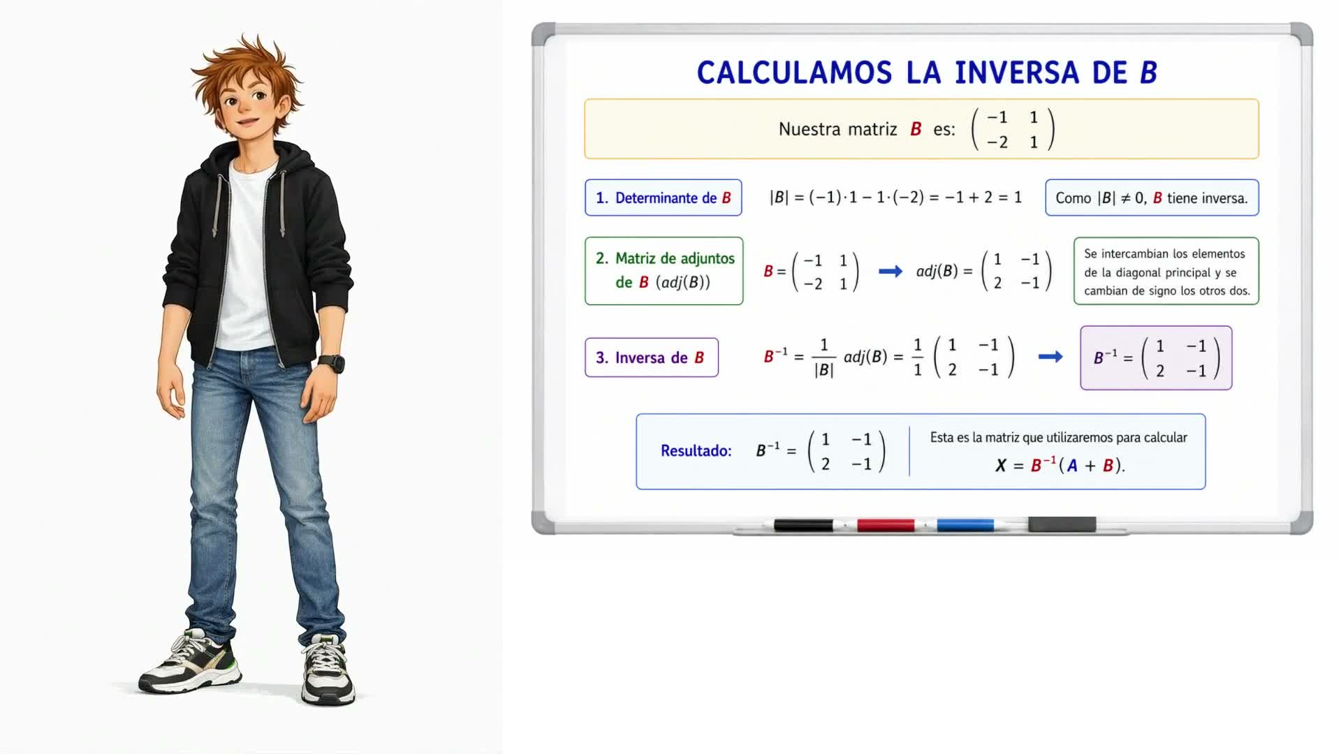 Ejercicio final de matrices: ecuación matricial