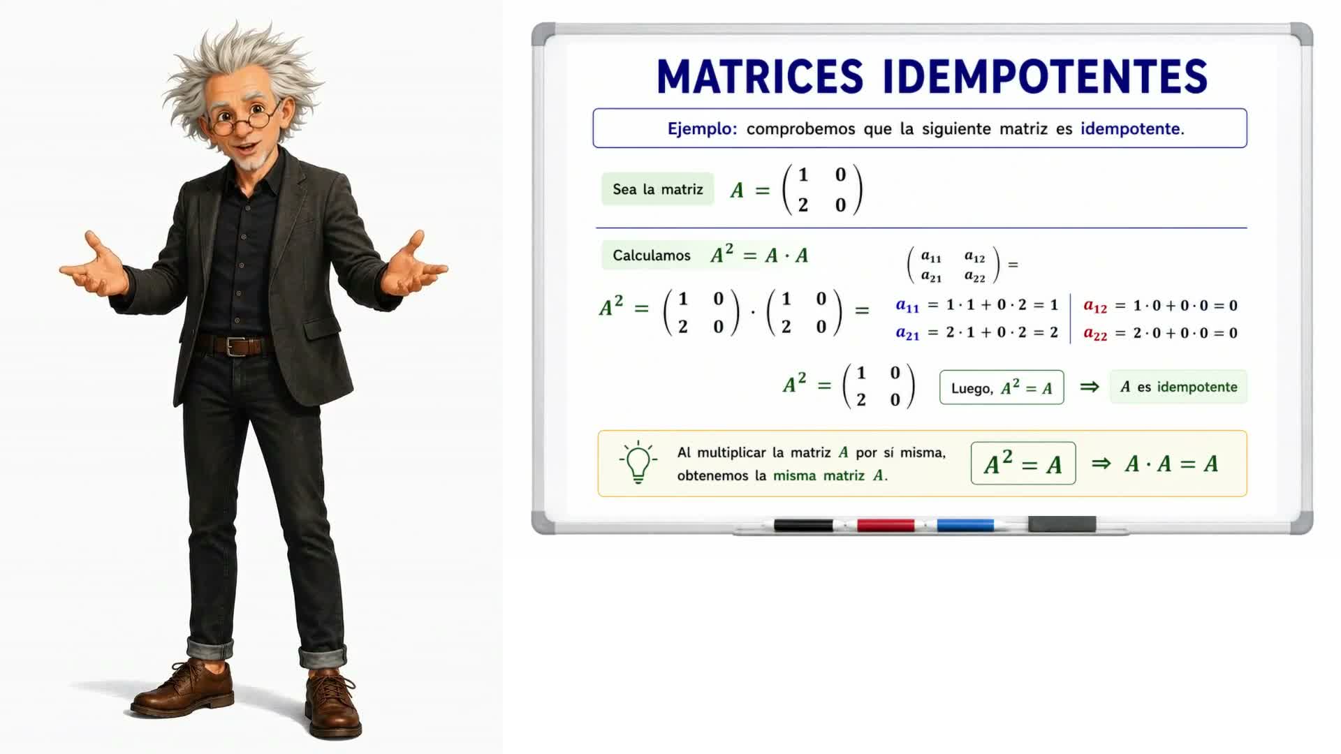 Matrices idempotentes