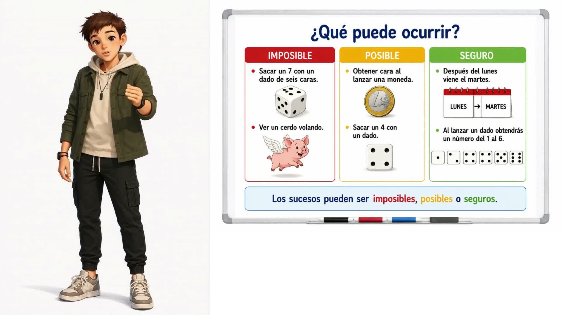 Sucesos posibles, imposibles y seguros