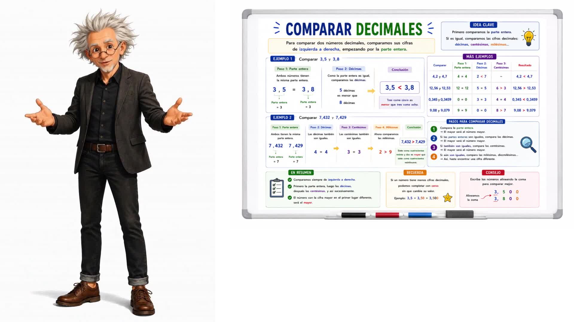 Comparar decimales
