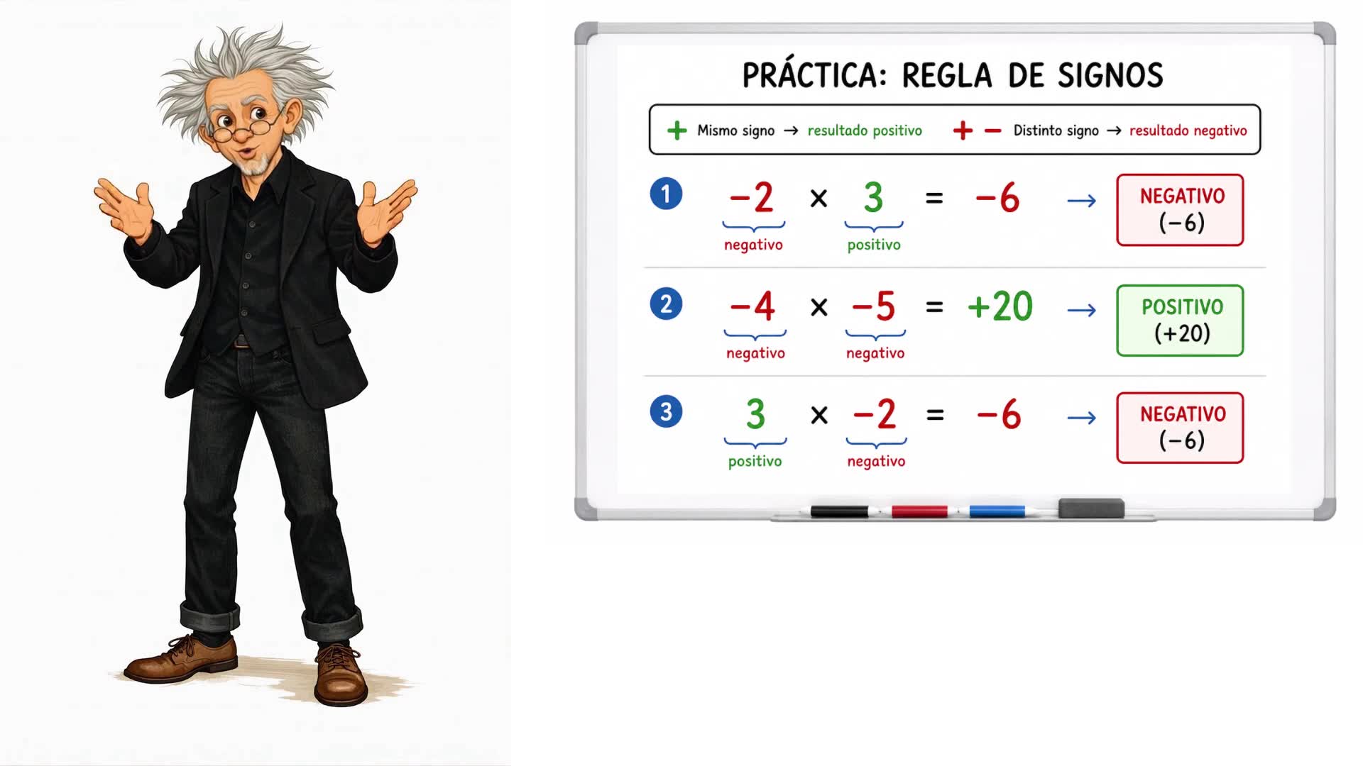 Práctica regla de signos