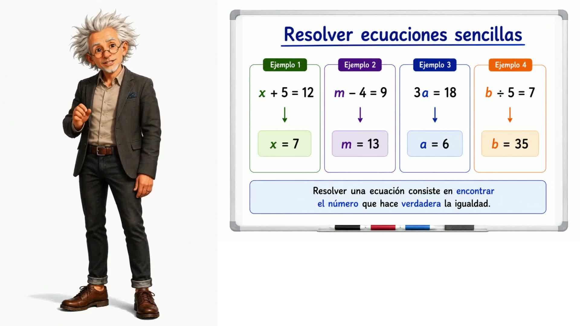 Resolver ecuaciones sencillas
