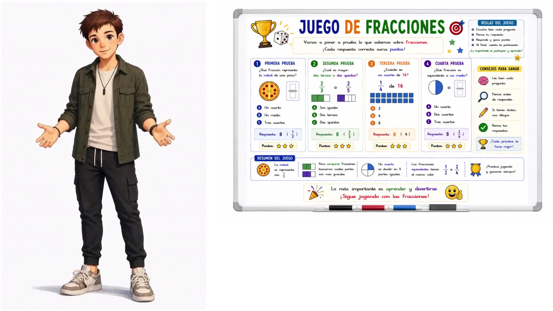 Juego de fracciones