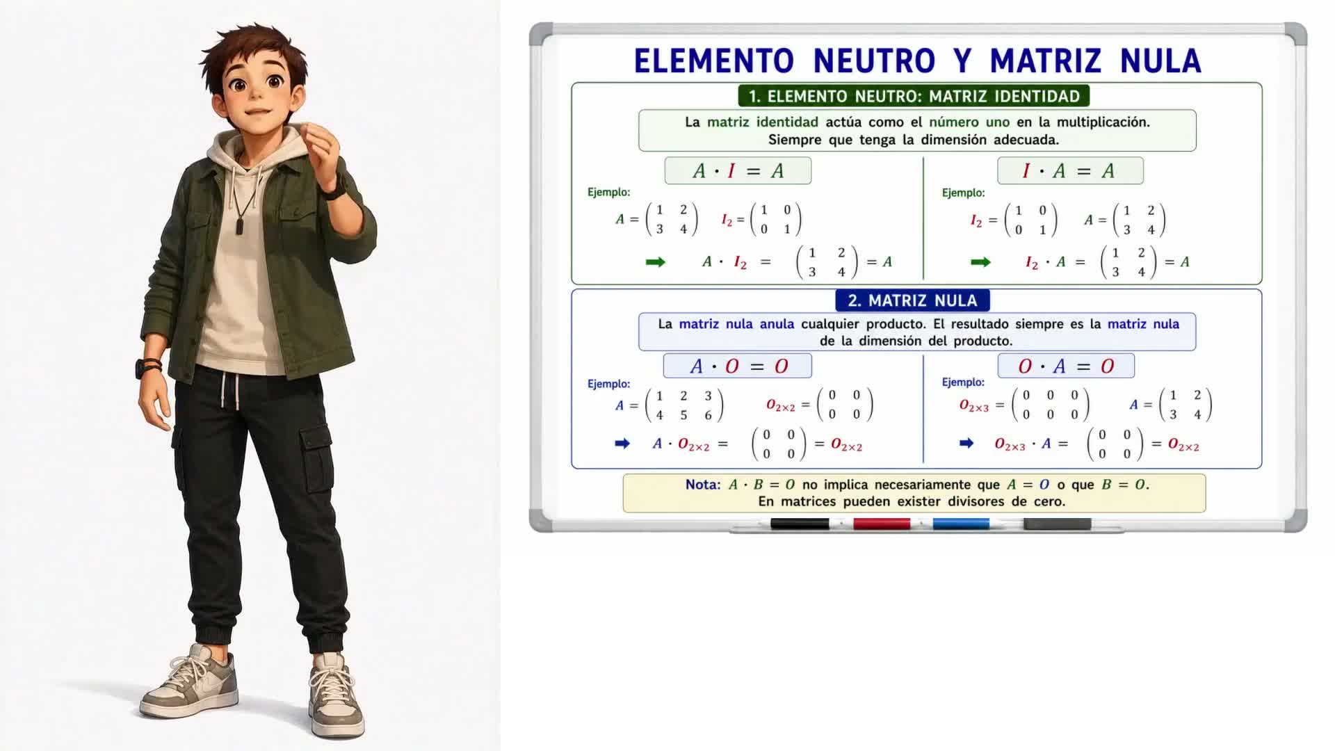 Propiedades del producto de matrices