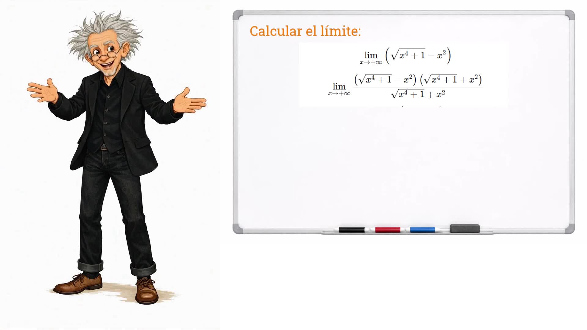 Límite indeterminación infinito menos infinito (conjugado)