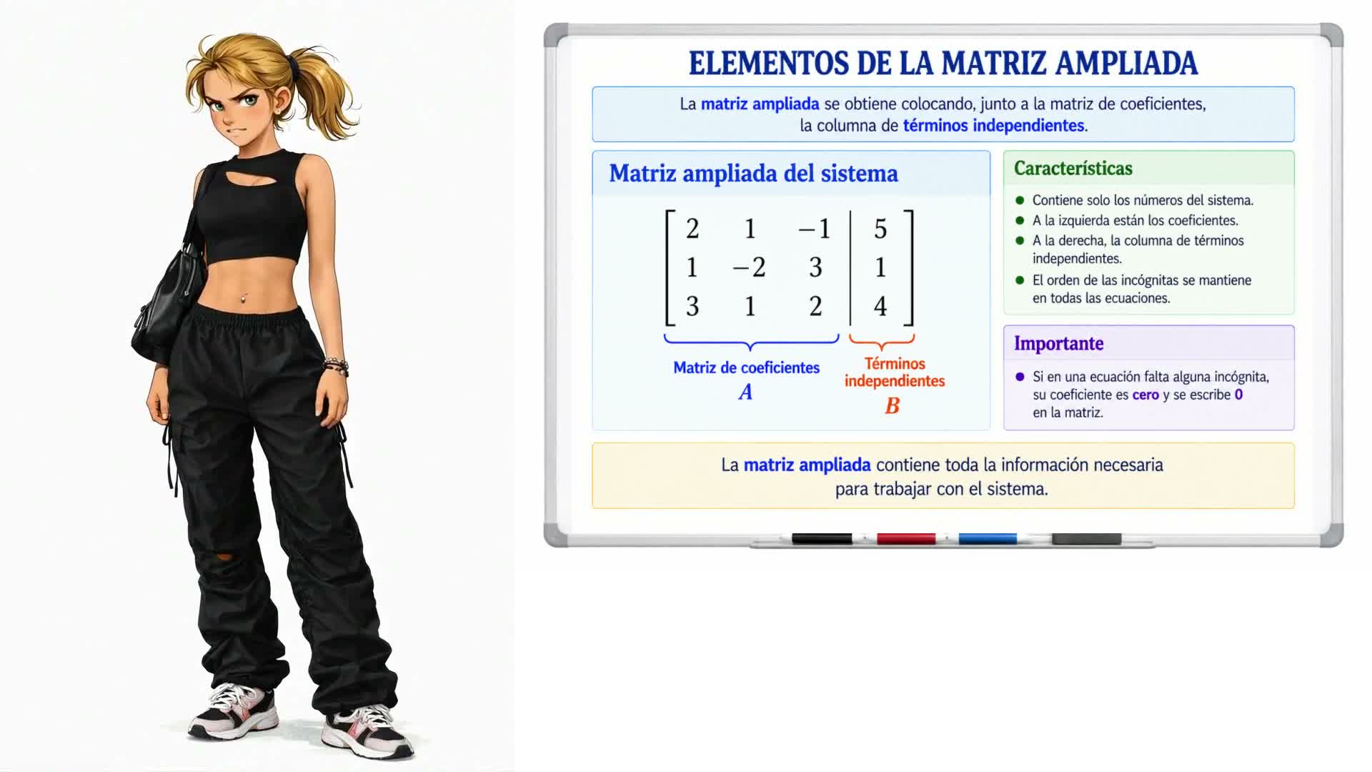 Matriz ampliada de un sistema
