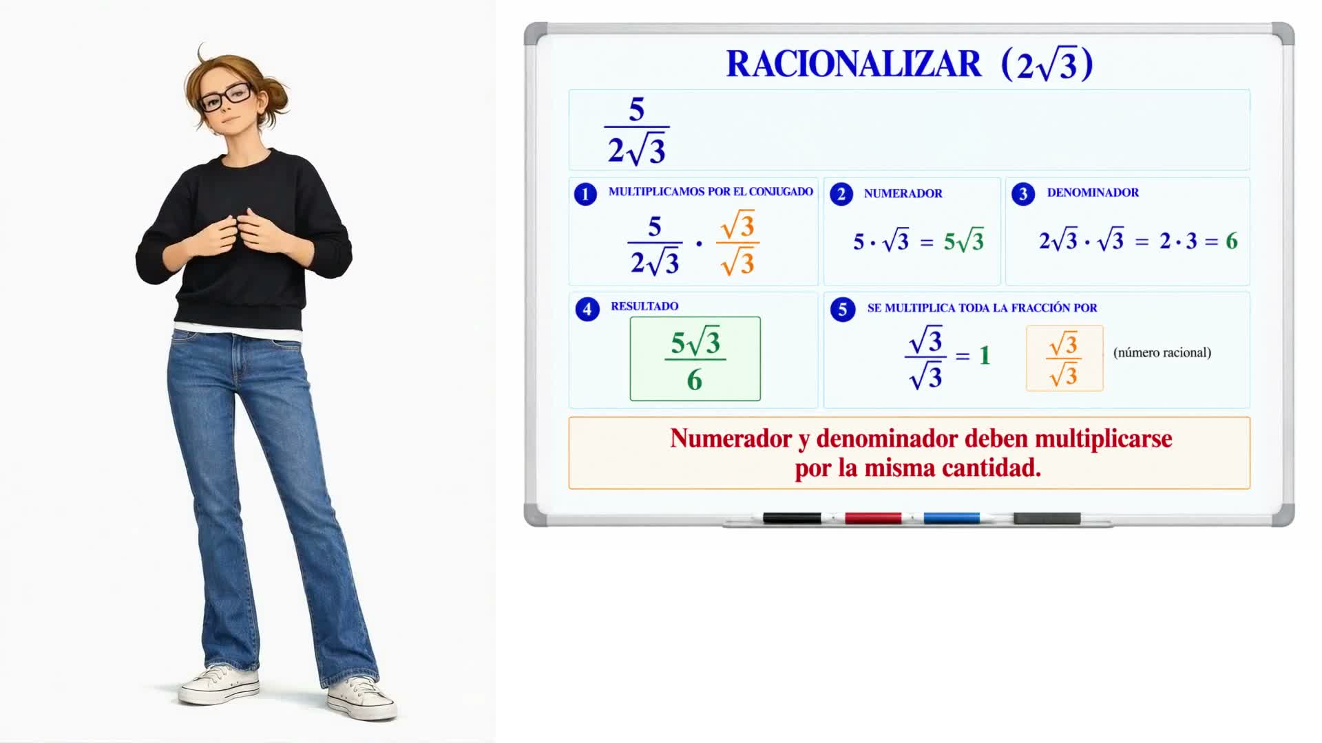 Racionalización de denominadores